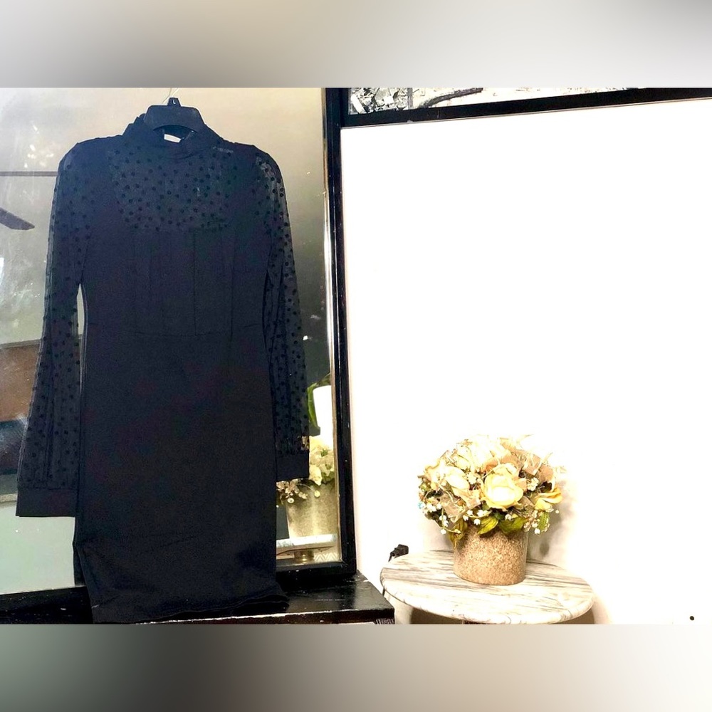 Black midi dress